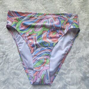 Salt and Cove Bikini Bottom Women's Medium Swim Pink & Blue Swimwear NWOT